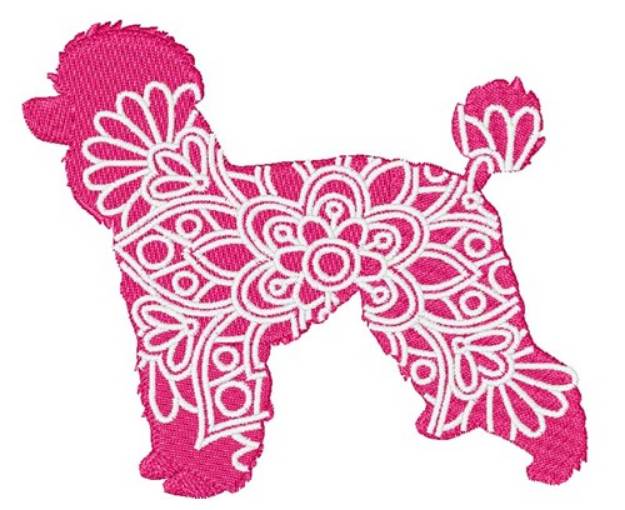 Picture of Poodle Mandala Machine Embroidery Design