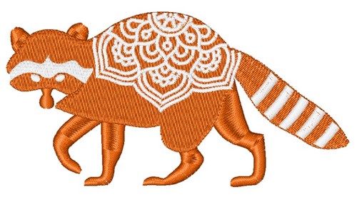 Racoon Mandala Machine Embroidery Design