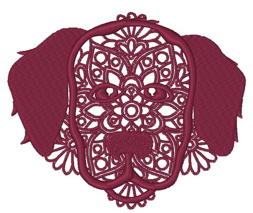 Retriever Mandala Machine Embroidery Design
