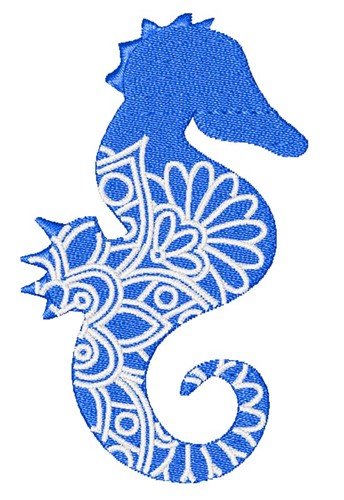 Seahorse Mandala Machine Embroidery Design