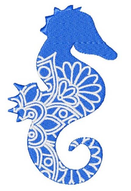 Picture of Seahorse Mandala Machine Embroidery Design