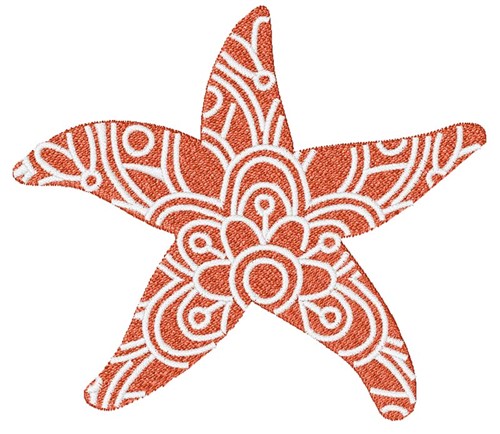 Starfish Mandala Machine Embroidery Design