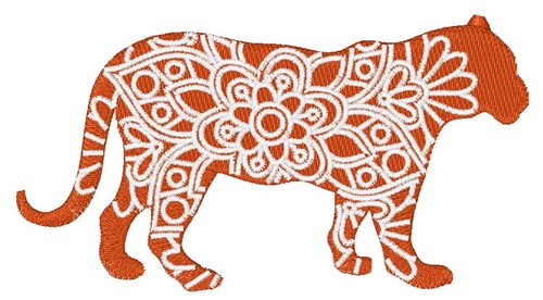 Tiger Mandala Machine Embroidery Design
