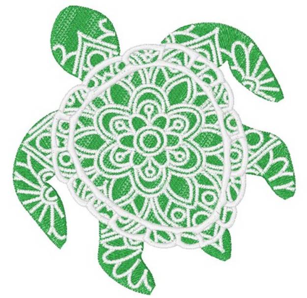 Picture of Turtle Mandala Machine Embroidery Design