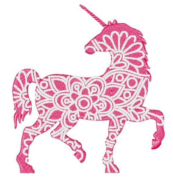 Picture of Unicorn Mandala Machine Embroidery Design