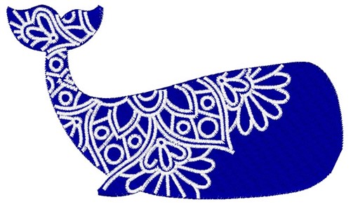 Whale Mandala Machine Embroidery Design