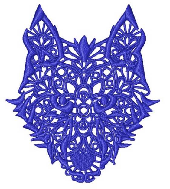 Picture of Wolf Face Mandala Machine Embroidery Design
