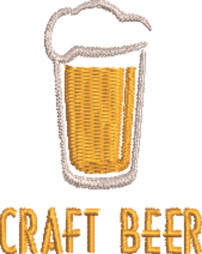 Craft Beer Machine Embroidery Design
