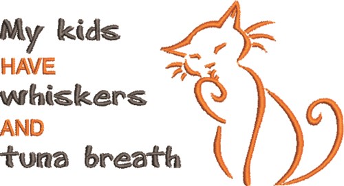 Kids Have Whiskers Machine Embroidery Design