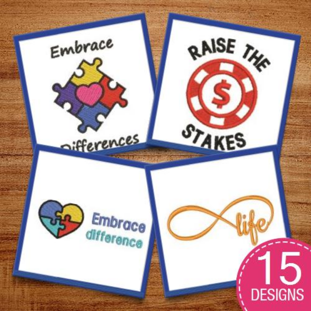 Picture of Embrace Differences Embroidery Design Pack