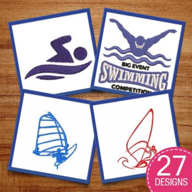 Picture of Water Sports Embroidery Design Pack