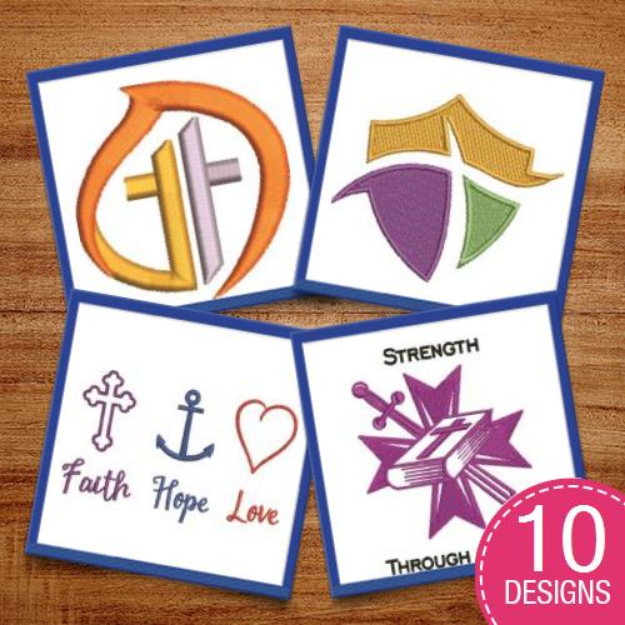 Picture of Strength Through Christ Embroidery Design Pack
