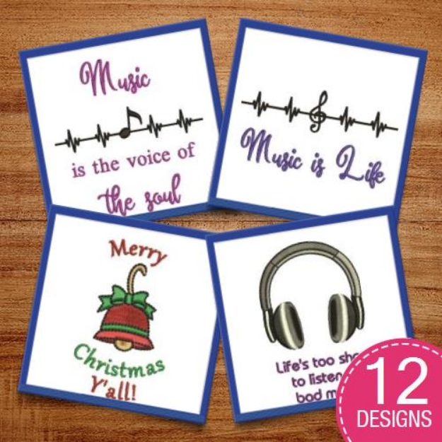 Picture of Musical Therapy Embroidery Design Pack
