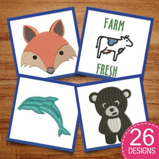 Picture of Animal Adventures Embroidery Design Pack