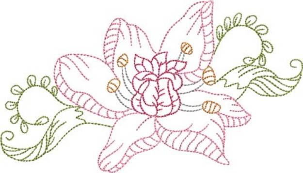 Picture of Outline Wild Flower Machine Embroidery Design
