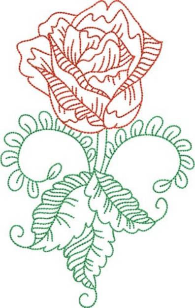 Picture of Red Rose Outline
