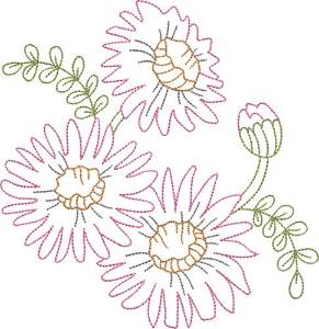 Picture of Wild Flowers Outline