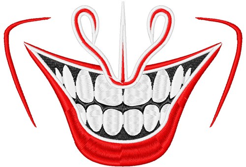 Jokers Smile Machine Embroidery Design