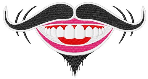 Creepy Mouth Machine Embroidery Design