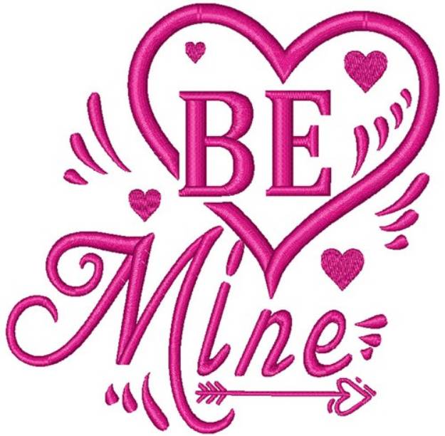 Picture of Be Mine Heart Outline Machine Embroidery Design