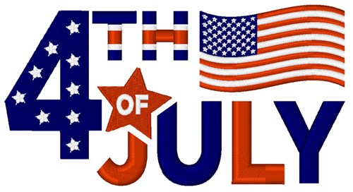 Decorative 4th Of July Machine Embroidery Design