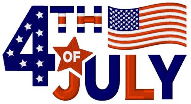 Picture of Decorative 4th Of July Machine Embroidery Design