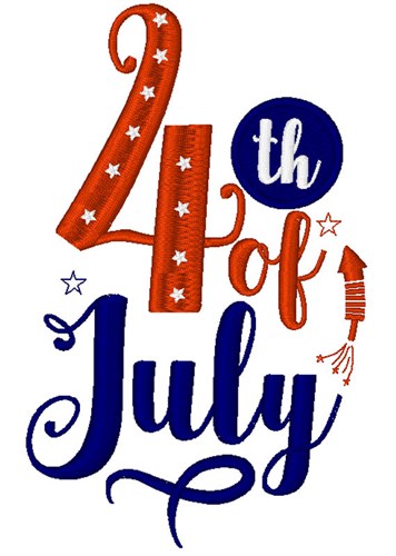 4th of July Machine Embroidery Design