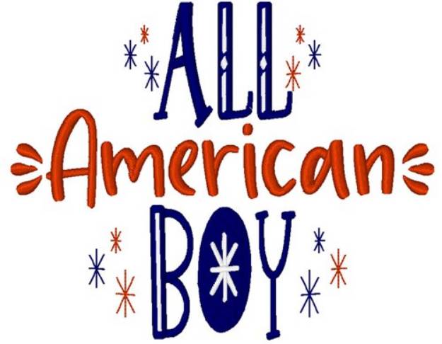 Picture of All American Boy Machine Embroidery Design