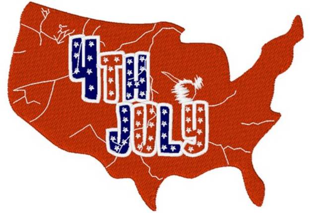 Picture of 4th of July USA Machine Embroidery Design