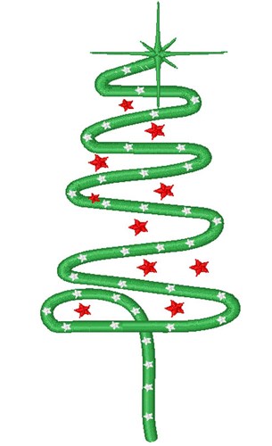 Fun Christmas Tree Machine Embroidery Design