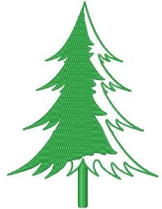 Picture of Shadowed Christmas Tree Machine Embroidery Design