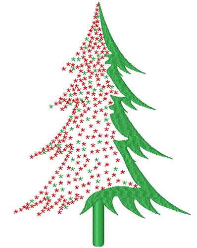 Speckled Christmas Tree Machine Embroidery Design