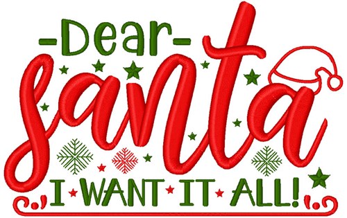 I Want It All! Machine Embroidery Design
