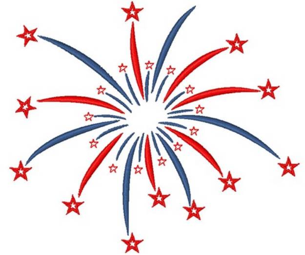 Picture of Fireworks Starburst Machine Embroidery Design