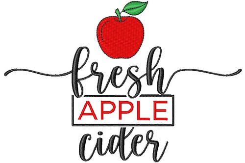 Fresh Apple Cider Machine Embroidery Design