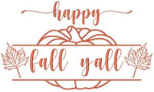 Picture of Happy Fall Yall Outline