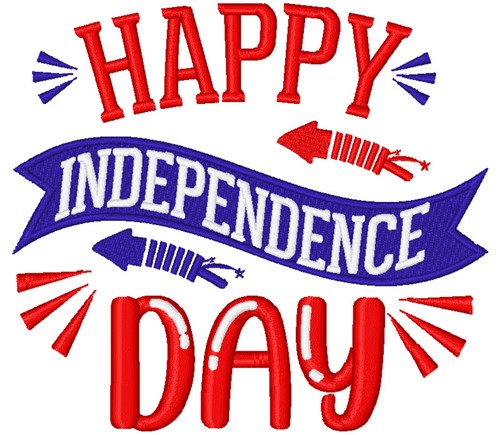 Happy Independence Day Machine Embroidery Design