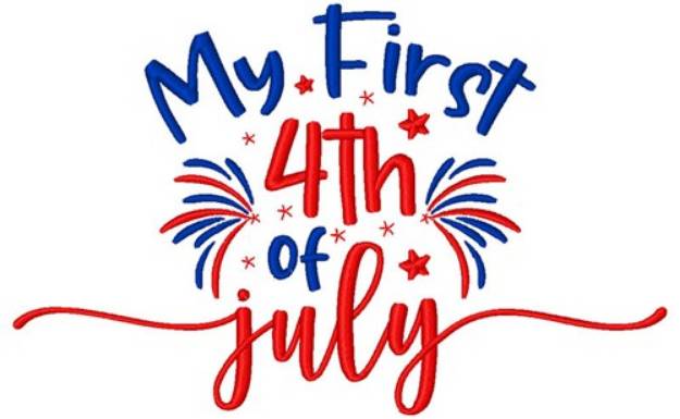 Picture of First 4th Of July Machine Embroidery Design