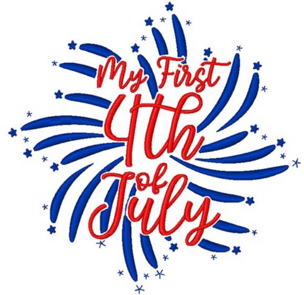 Picture of First 4th Of July Machine Embroidery Design