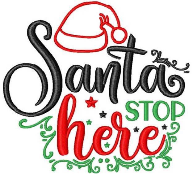 Picture of Santa Stop Here