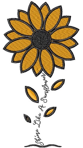 Like A Sunflower Machine Embroidery Design