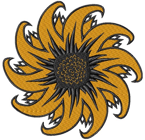 Sunflower Swirl Machine Embroidery Design