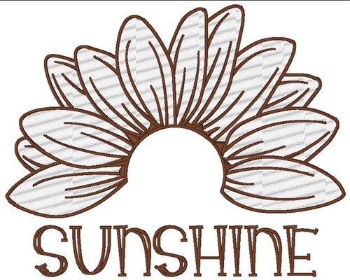 Sunshine Flower   Machine Embroidery Design