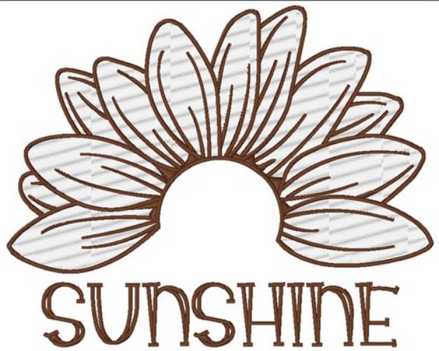 Picture of Sunshine Flower   Machine Embroidery Design