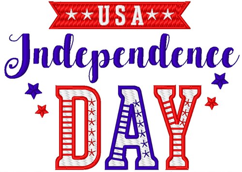 USA Independece Day Machine Embroidery Design