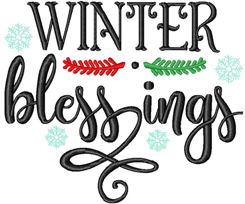 Winter Blessings Machine Embroidery Design