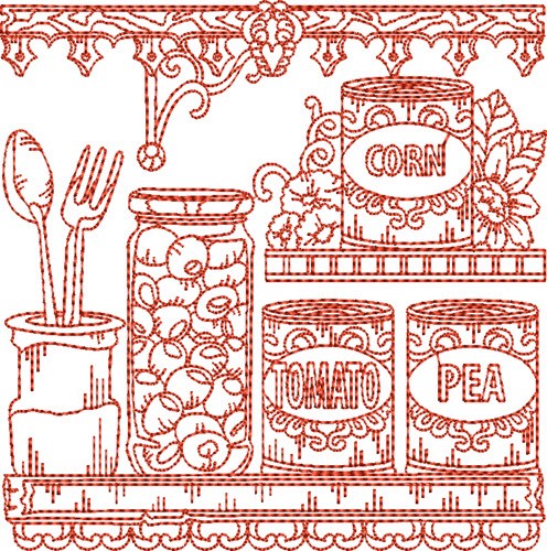 Kitchen Quilt Machine Embroidery Design