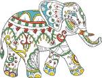 Picture of Indian Elephant Machine Embroidery Design