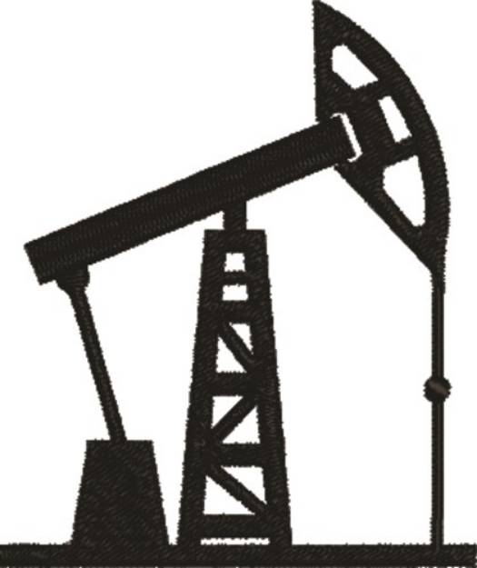 Picture of Oil Pumpjack Machine Embroidery Design