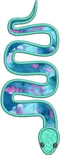 Large Snake Applique Machine Embroidery Design